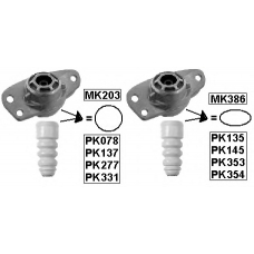 PK277 MONROE Пылезащитный комплект, амортизатор