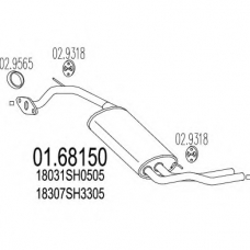 01.68150 MTS Глушитель выхлопных газов конечный