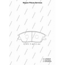 H360A20 NPS Комплект тормозных колодок, дисковый тормоз