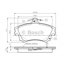 0 986 TB2 349 BOSCH Комплект тормозных колодок, дисковый тормоз