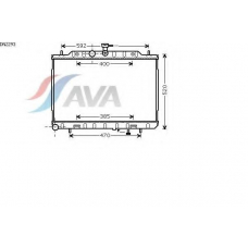 DN2293 AVA Радиатор, охлаждение двигателя