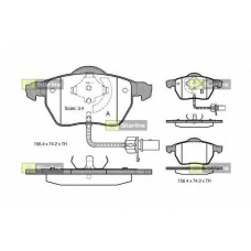 BD S301 STARLINE Комплект тормозных колодок, дисковый тормоз