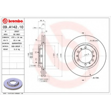 09.A142.10 BREMBO Тормозной диск