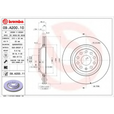 09.A200.11 BREMBO Тормозной диск