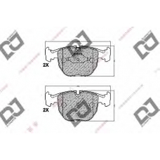 BP1183 DJ PARTS Комплект тормозных колодок, дисковый тормоз