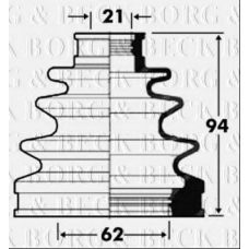 BCB2875 BORG & BECK Пыльник, приводной вал
