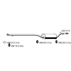 341073 ERNST Средний глушитель выхлопных газов