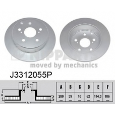 J3312055P NIPPARTS Тормозной диск