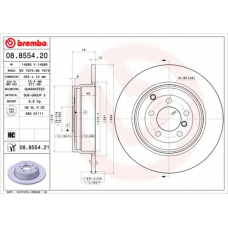 08.8554.21 BREMBO Тормозной диск