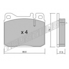 013.1 TRUSTING Комплект тормозных колодок, дисковый тормоз