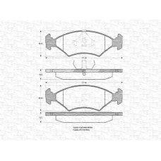 363702160712 MAGNETI MARELLI Комплект тормозных колодок, дисковый тормоз