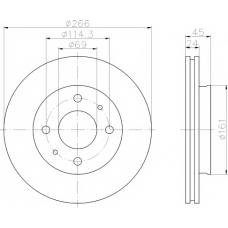 MDC673 MINTEX Тормозной диск