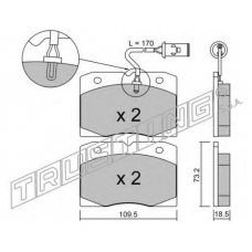 053.2 TRUSTING Комплект тормозных колодок, дисковый тормоз