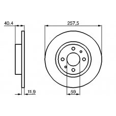 0 986 478 343 BOSCH Тормозной диск