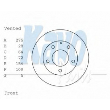 BR-4751 KAVO PARTS Тормозной диск