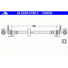 24.5228-0196.3 ATE Тормозной шланг