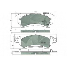 GDB742 TRW Комплект тормозных колодок, дисковый тормоз