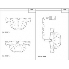 KD7534 ASIMCO Комплект тормозных колодок, дисковый тормоз