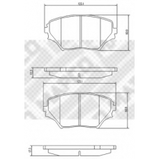 6768 MAPCO Комплект тормозных колодок, дисковый тормоз