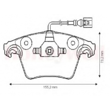 573159B BENDIX Комплект тормозных колодок, дисковый тормоз