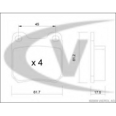 V40-8017 VEMO/VAICO Комплект тормозных колодок, дисковый тормоз