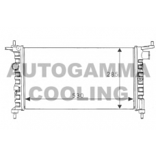 100674 AUTOGAMMA Радиатор, охлаждение двигателя