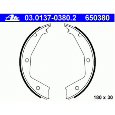 03.0137-0380.2 ATE Комплект тормозных колодок, стояночная тормозная с