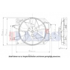 098300N AKS DASIS Вентилятор, охлаждение двигателя