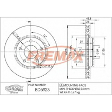 BD-5923 FREMAX Тормозной диск