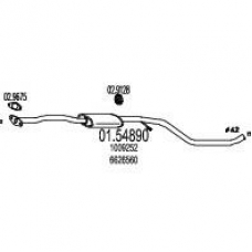 01.54890 MTS Средний глушитель выхлопных газов