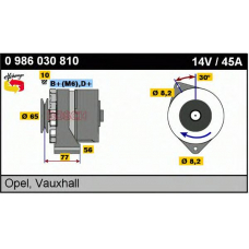 0 986 030 810 BOSCH Генератор