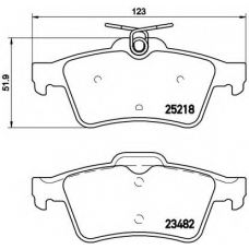 P 61 110 BREMBO Комплект тормозных колодок, дисковый тормоз