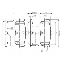 0 986 TB2 199 BOSCH Комплект тормозных колодок, дисковый тормоз