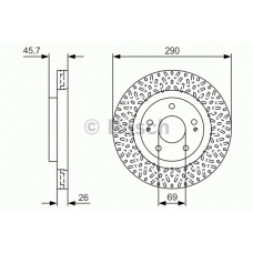 0 986 479 U80 BOSCH Тормозной диск