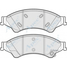 PAD2038 APEC Комплект тормозных колодок, дисковый тормоз