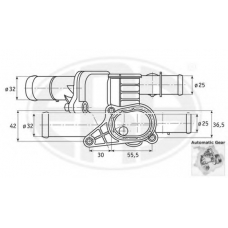 350145 ERA Термостат, охлаждающая жидкость
