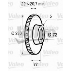 186209 VALEO Тормозной диск