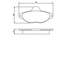 0 986 460 968 BOSCH Комплект тормозных колодок, дисковый тормоз