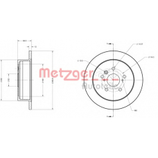 6110658 METZGER Тормозной диск