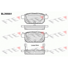 BL2669A1 FTE Комплект тормозных колодок, дисковый тормоз