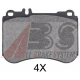 35050 ABS Комплект тормозных колодок, дисковый тормоз