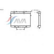 OL2213 AVA Радиатор, охлаждение двигателя