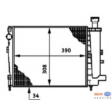 8MK 376 720-611 HELLA Радиатор, охлаждение двигателя