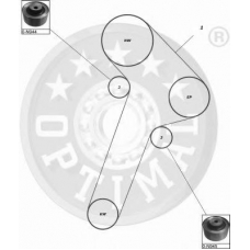 SK-1034 OPTIMAL Комплект ремня грм