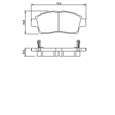 0 986 424 535 BOSCH Комплект тормозных колодок, дисковый тормоз