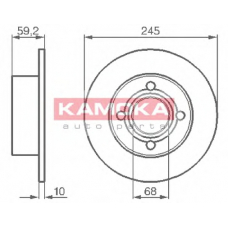 103256 KAMOKA Тормозной диск