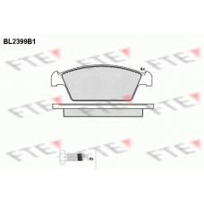 BL2399B1 FTE Комплект тормозных колодок, дисковый тормоз