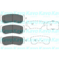 KBP-3024 KAVO PARTS Комплект тормозных колодок, дисковый тормоз