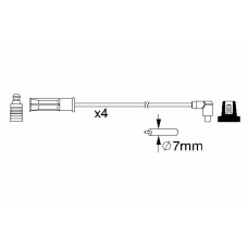 0 986 357 158 BOSCH Комплект проводов зажигания