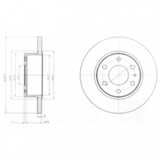 BG4165 DELPHI Тормозной диск